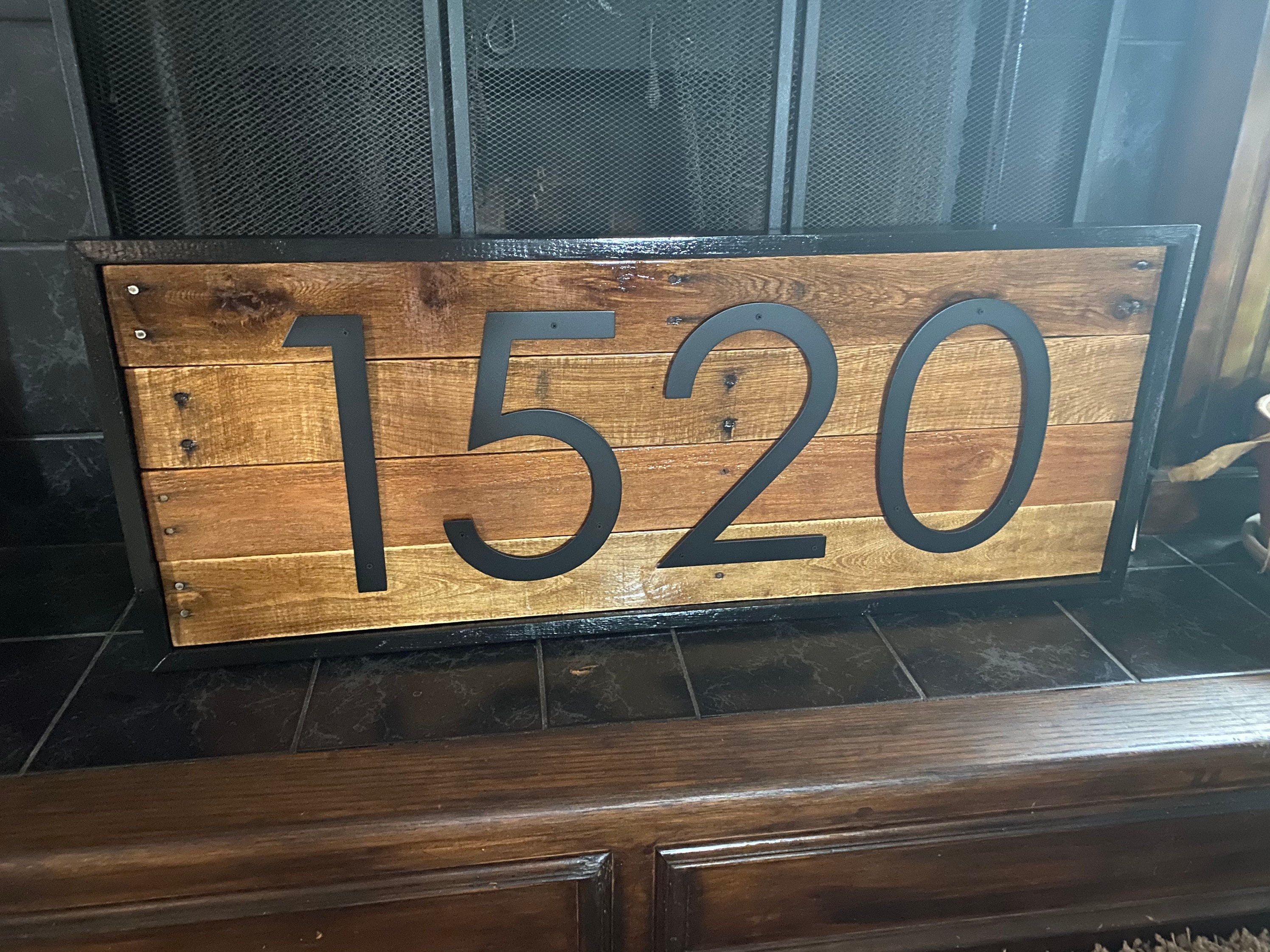 Address Sign Large 10 Inch House Numbers |oversized Reclaimed Wood ...
