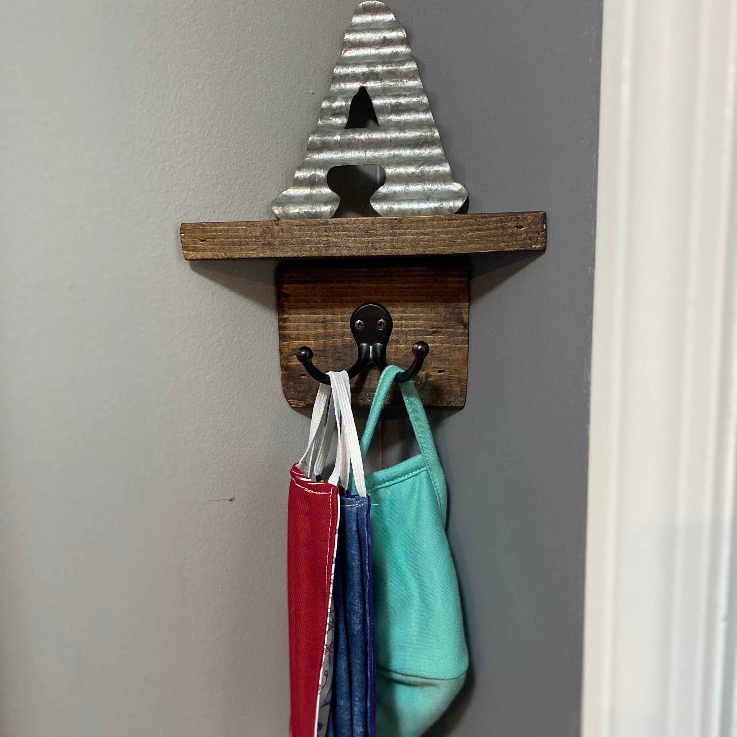 Corner Shelf & Hook for Masks Backpack Hook and Shelf Etsy
