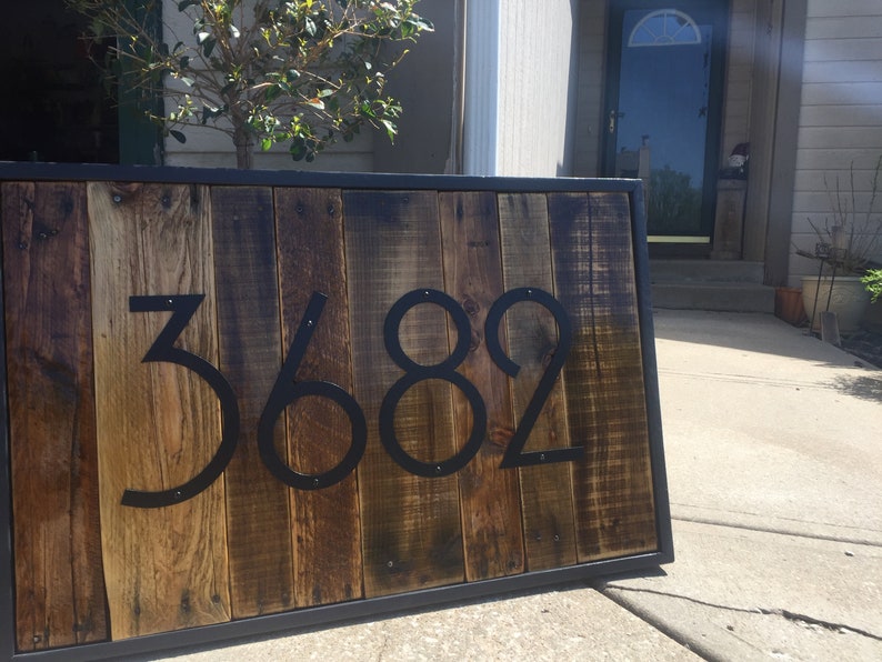 Oversized Rustic House Numbers 10 inch number Address Sign Etsy