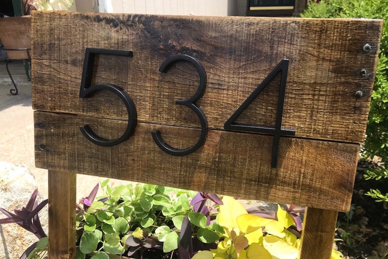 Address Stake Reclaimed Wood Address Post for Garden Etsy