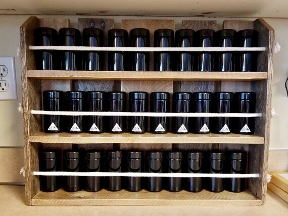 Reclaimed Wood Spice Rack Countertop Or Hangable Spice Rack Etsy