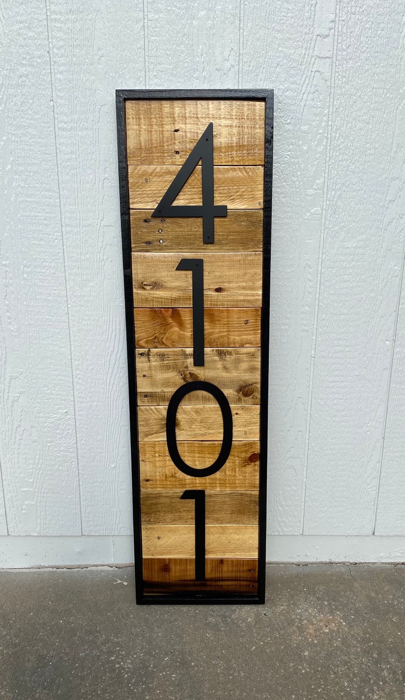House Numbers Oversized Rustic Modern | 10 Inch Number Sign |large ...