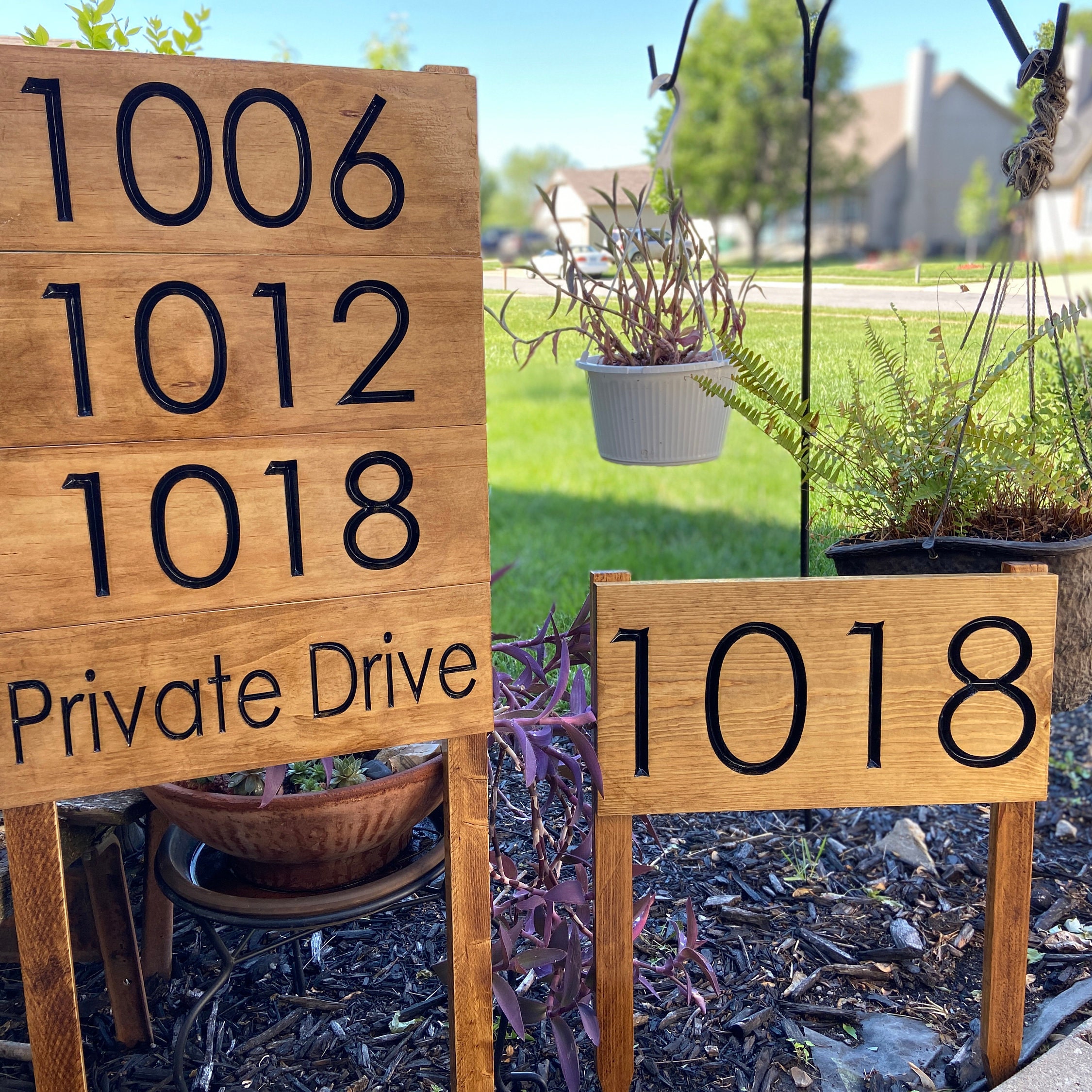 Address Stake Engraved House Numbers Farmhouse Address Etsy