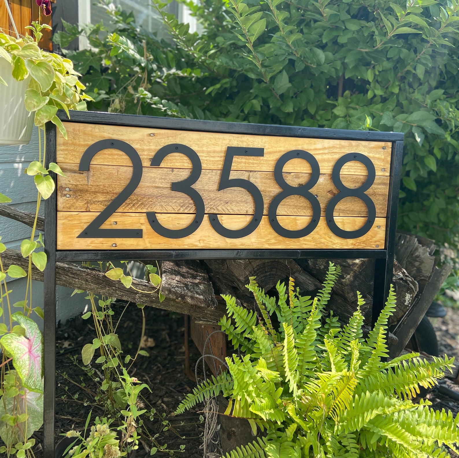 Large House Number Yard Stake 7 Inch Metal Numbers Sign Etsy