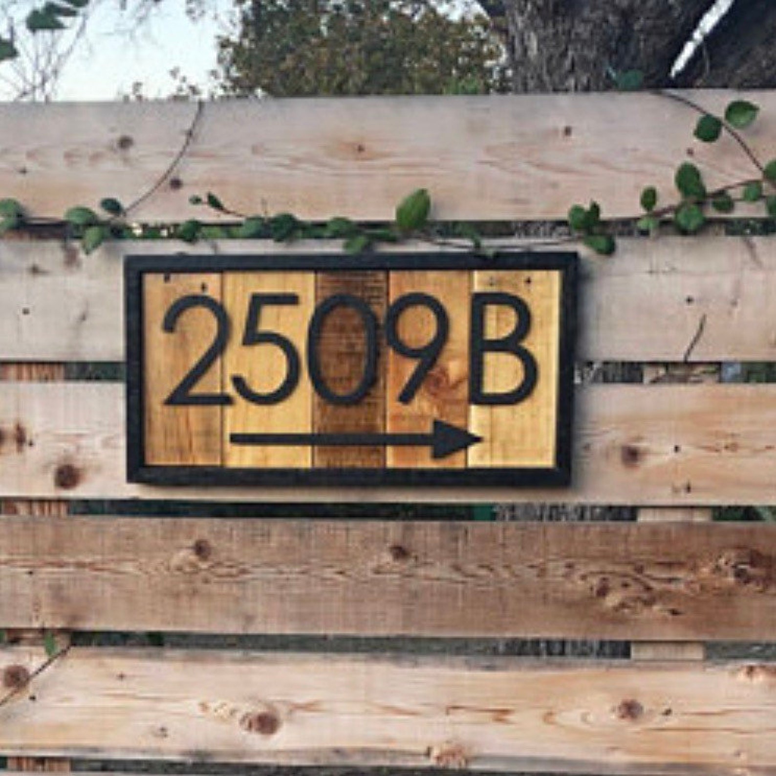 Address Sign Arrow Modern Rustic House Number Sign With Etsy
