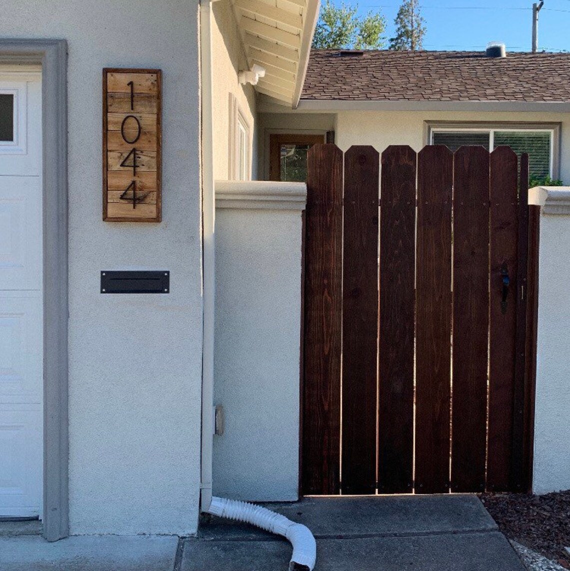 Rustic Painted House Number Sign Farmhouse Address Sign Etsy