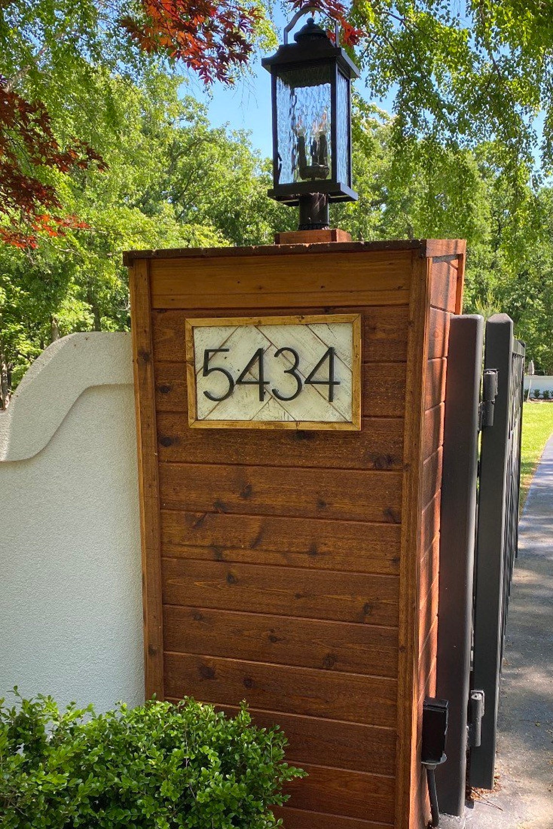 Rustic Painted House Number Sign Farmhouse Address Sign Etsy