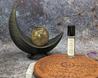 Thor Roller Ball Perfume - Deity Inspired Coconut Oil Based Unisex Fragrance - Sage Sandalwood Oakmoss Tonka Bean Suede Blackberry Vanilla