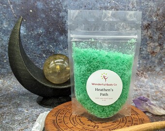 Heathen's Path Bath Salts, Podcast Inspired Epsom Salt Body & Foot Soak, Three Pagans and A Cat Ode, Unisex Pagan Scent, Natural Skin Care