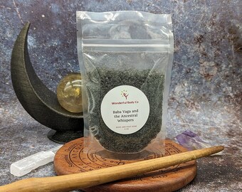 Baba Yaga and the Ancestral Whispers Bath Salts, Inspired Epsom Salt Body & Foot Soak, Bergamot Musk Tonka Bean Wood Smoke and Earthy Spices
