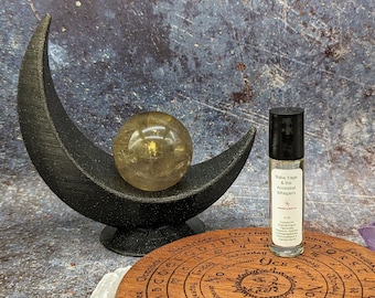 Baba Yaga and the Ancestral Whispers Fragrance Roller Deity Inspired Coconut Oil Based Roller Ball Perfume - Bergamot Tonka Bean Wood Smoke