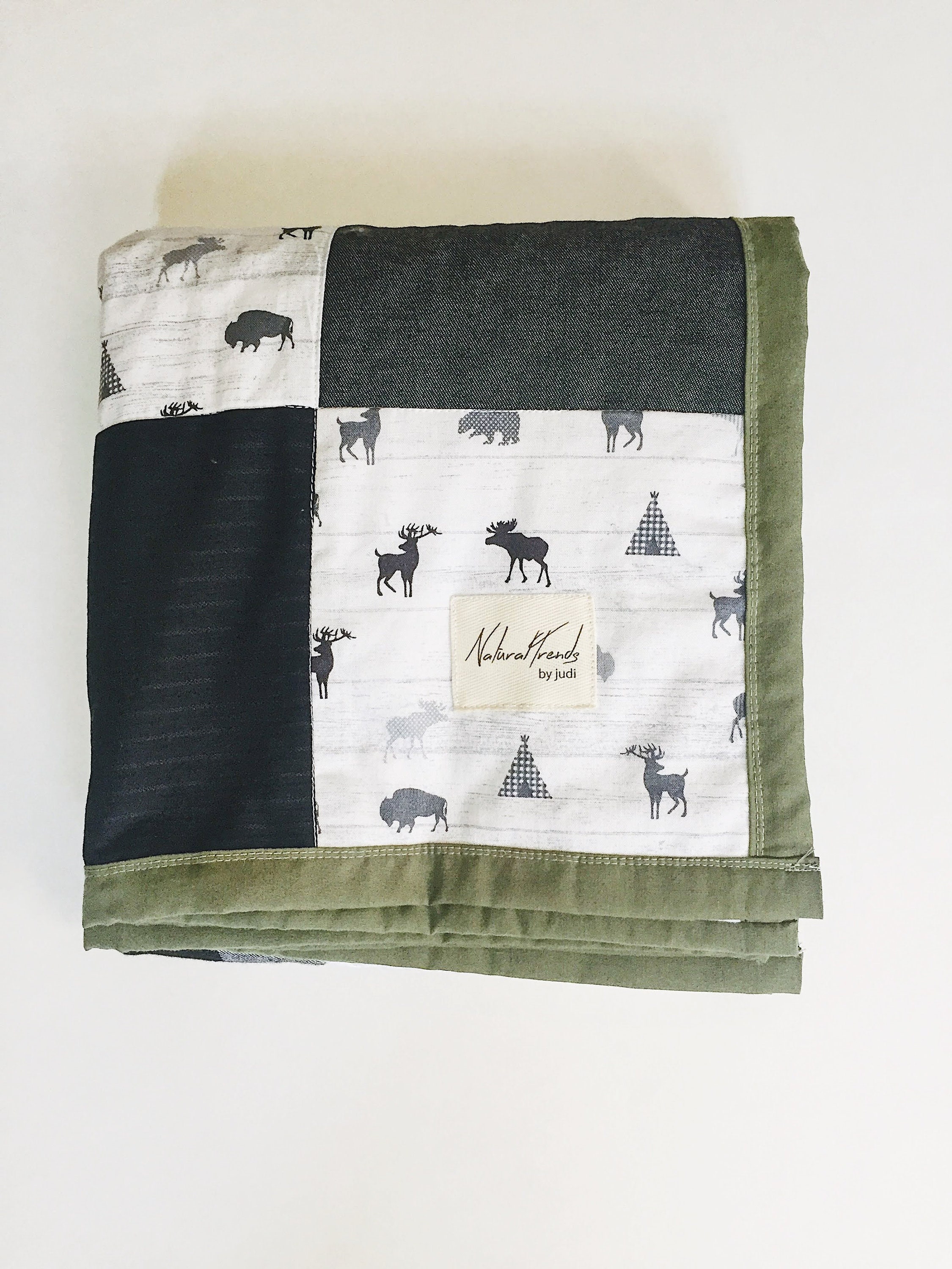 Navy blue baby blanket custom made baby blankets handmade Etsy