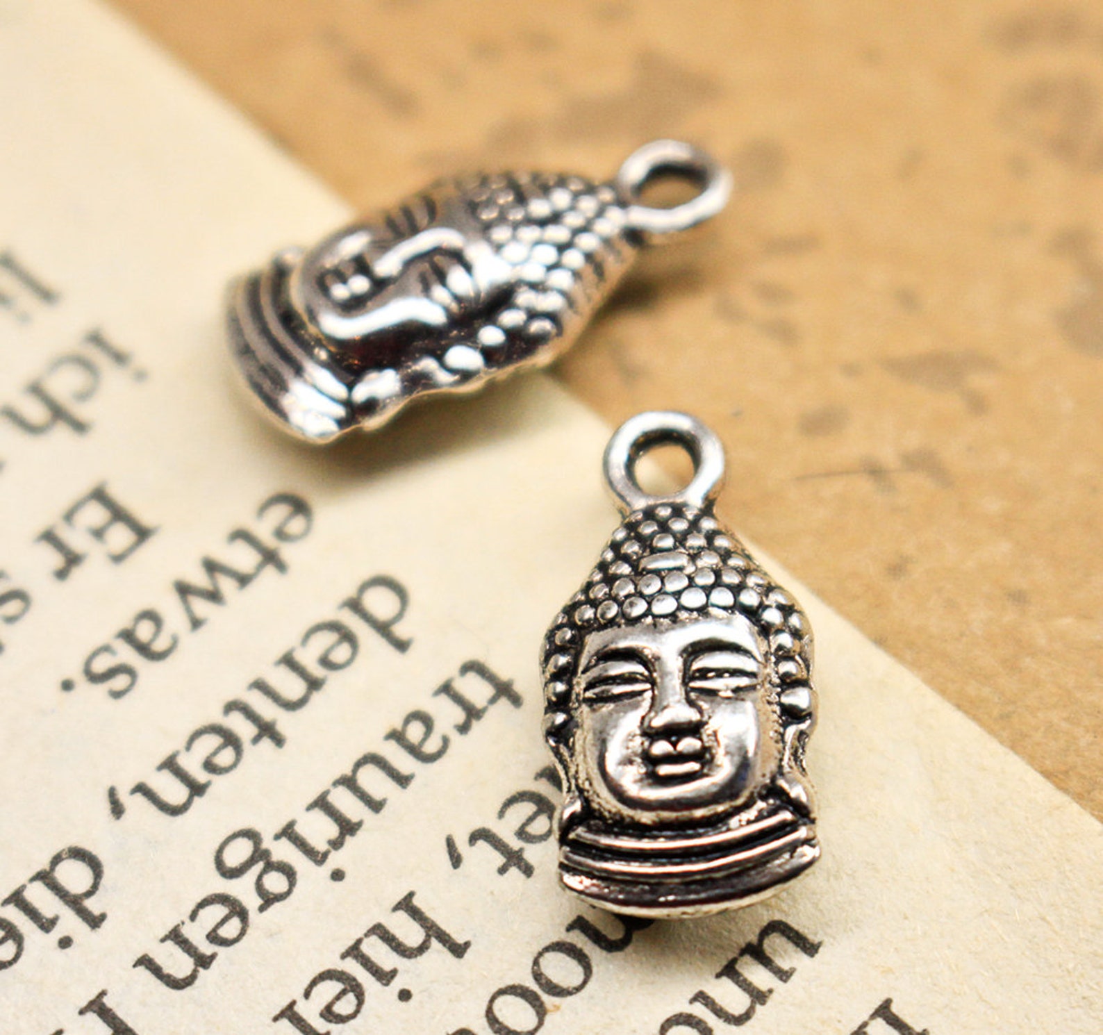 10x Metal Pendant Charm Buddha Head Symbol Buddhism Jewelry - Etsy