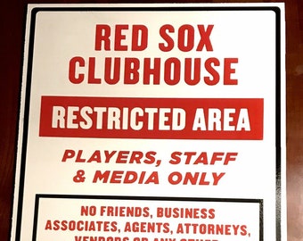 Boston Red Sox Fenway Park Custom Hand Painted Exact Replica Clubhouse Door Sign!