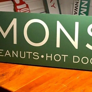 Boston Red Sox Fenway Park Custom Hand Painted Green Monster Concession Sign