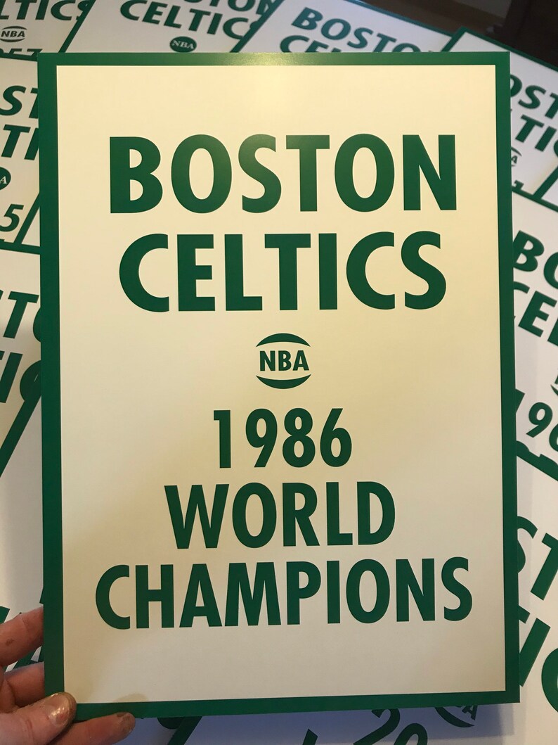 Boston Celtics exact replicas of all 17 championship banners Etsy