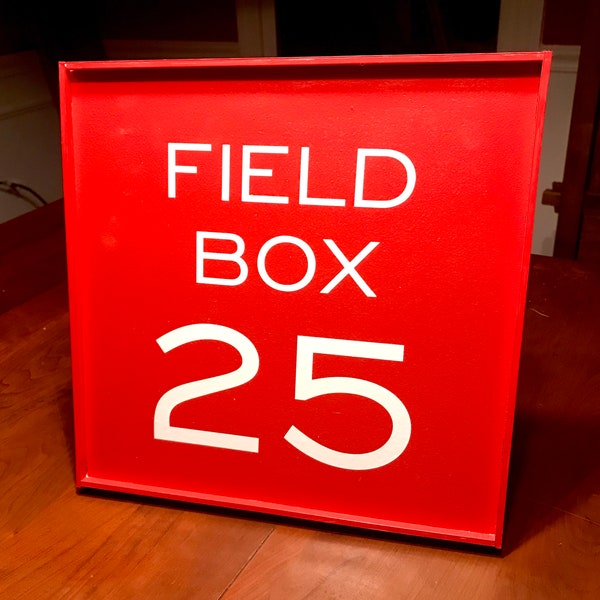 Boston Red Sox Fenway Park custom Field Box/Loge Box exact replica section sign hand painted