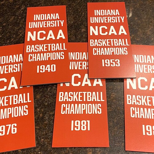 Indiana University IU Basketball Championship Banners Exact Etsy