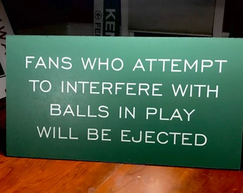 Boston Red Sox Fenway Park Cool Replica Sign From Monster Seats Front Row