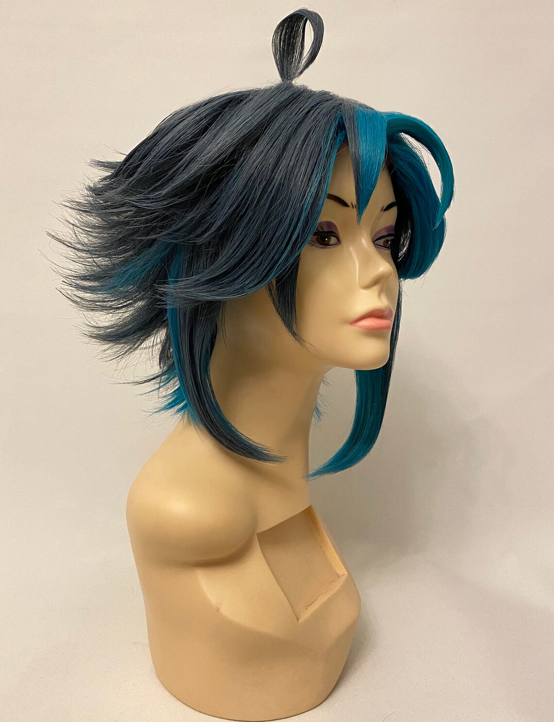 Cosplay wig lacefront inspired by Xiao Genshin Impact Etsy