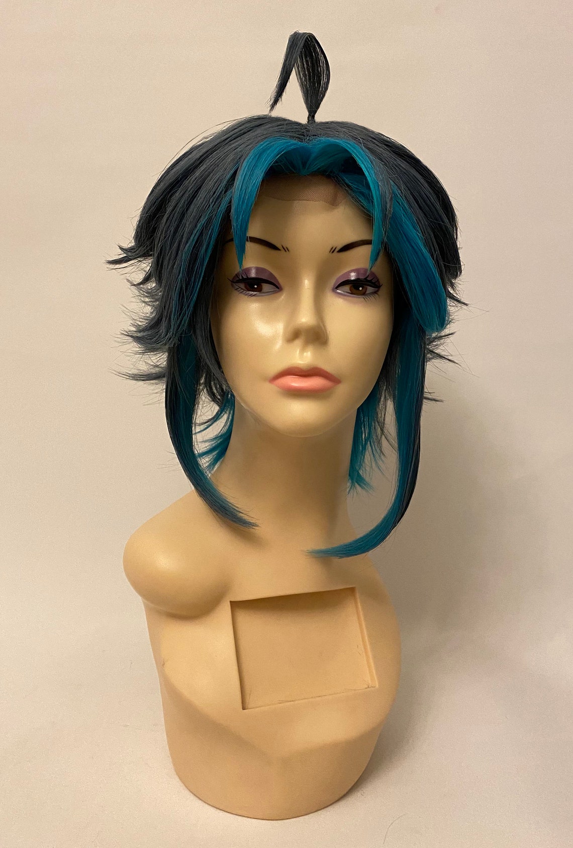 Cosplay wig lacefront inspired by Xiao Genshin Impact Etsy