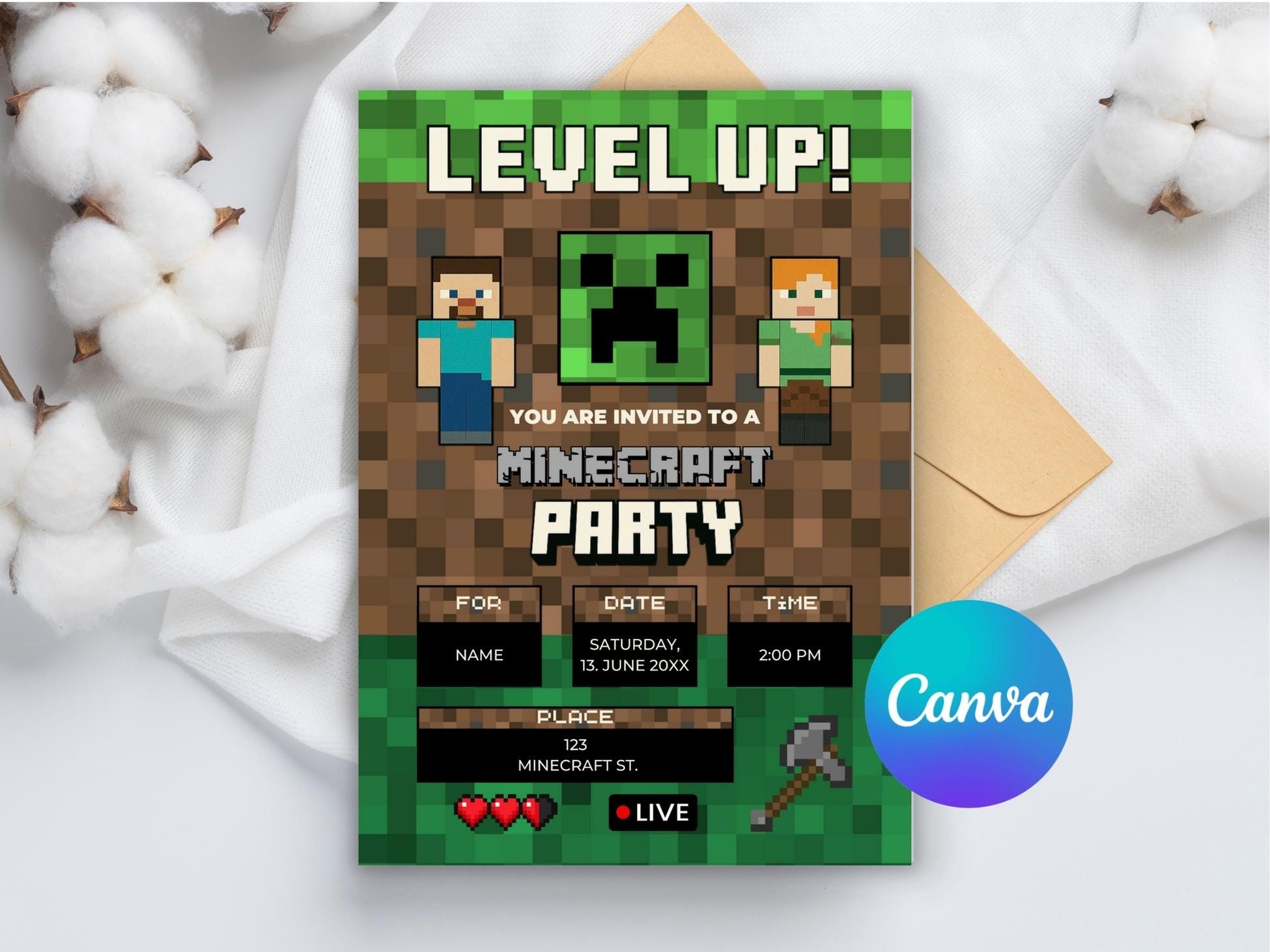 Minecraft Editable Template