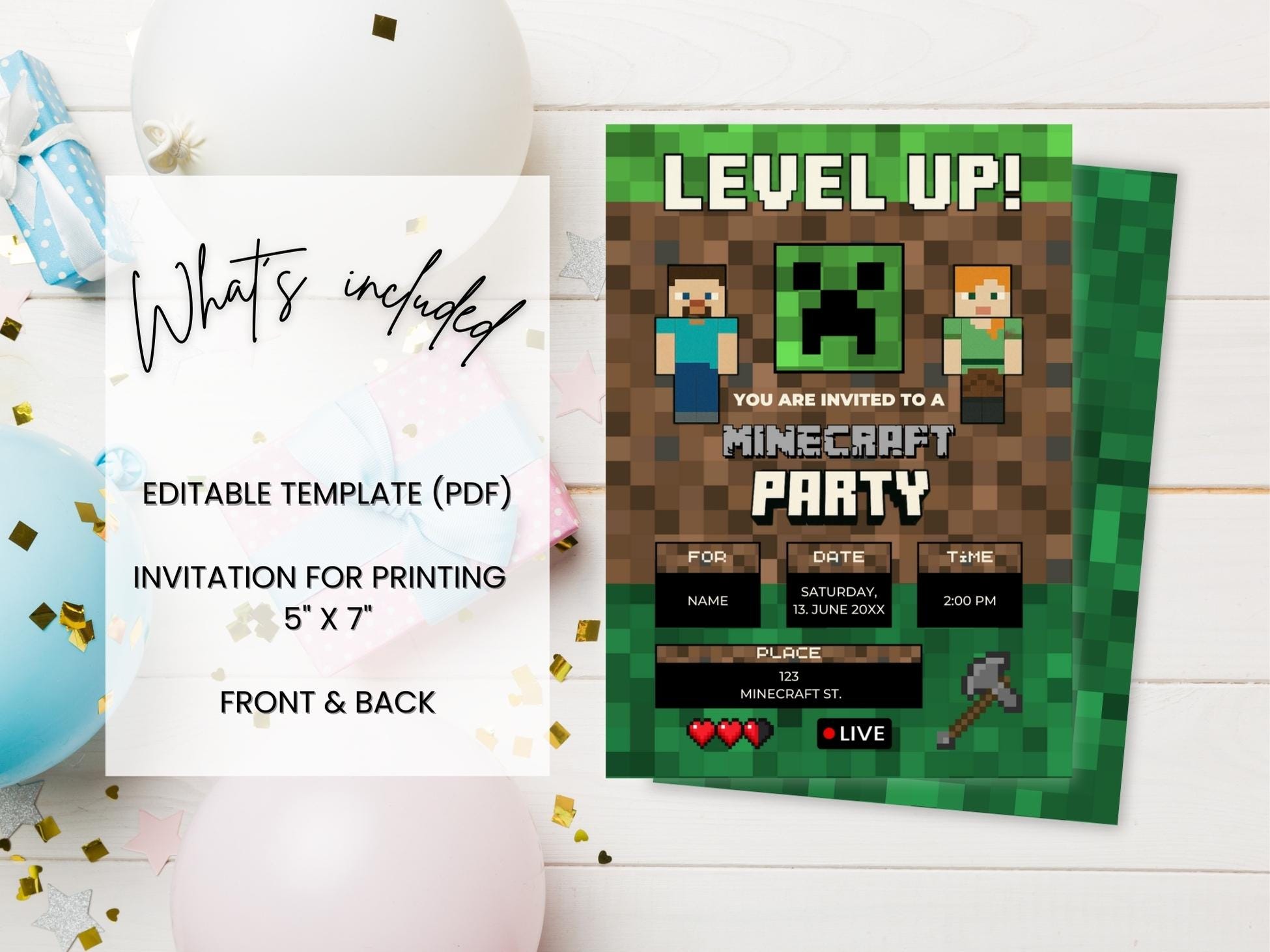 Minecraft Editable Template