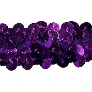 Stretch Sequin Banding 7/8&quot; wide  Trim- Multiple colors| Apparel Sewing Trim - by the yard