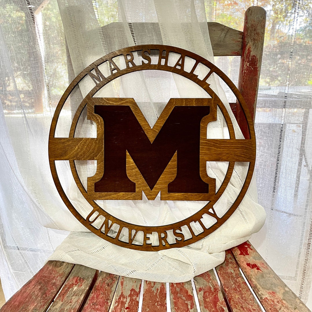 Marshall University Circular Wooden Wall Decor - Etsy