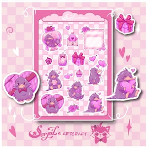 Niffler Gentleman-stickervel | Sticker Kawaii Fantastic Beast Schaafmachine | Stickers voor tijdschriften en plakboeken