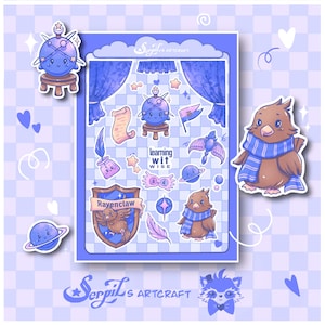 Blauer Geist Sticker Bogen | Kawaii Harry Potter Planer Aufkleber | Sticker für Journals & Scrapbooks
