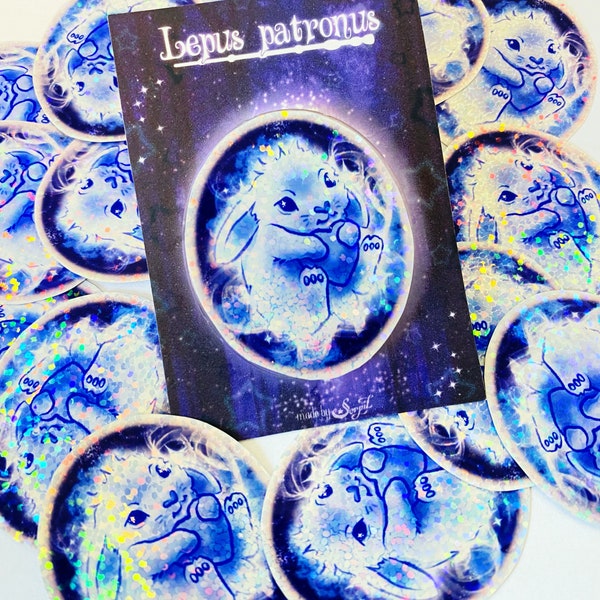 Patronus Lepus Acryl Pin, Luna Lovegood Acryl Pin, Harry Potter, niedliche Bunny Pin