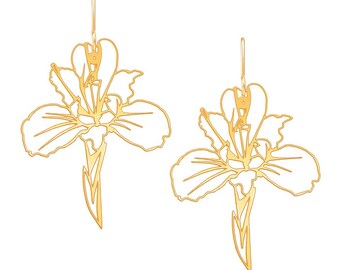 Iris Flower Earrings