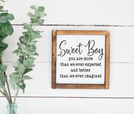 Sweet Boy Sign