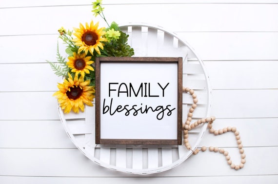 Family Blessings Wood Sign