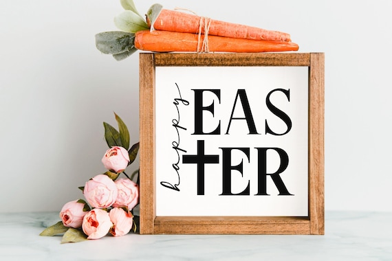 Happy Easter Wood Sign