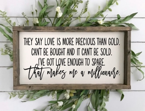 Millionaire Wood Sign, Farmhouse Sign, Wedding Sign, Modern Farmhouse, Anniversary Sign, Above Bed Sign