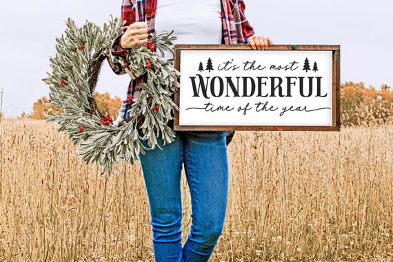 It’s The Most Wonderful Time Of The Year Wood Christmas Sign