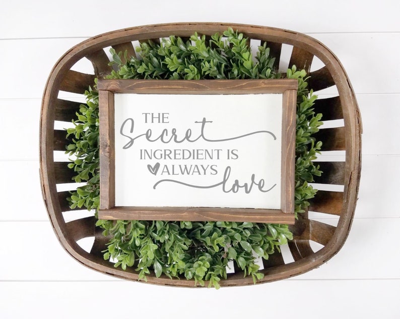 The Secret Ingredient Is Always Love Wood Sign image 2