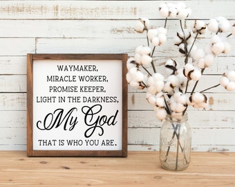 Waymaker Sign, Christian Wood Sign