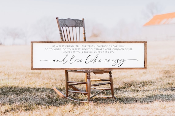 Love Like Crazy Wood Sign