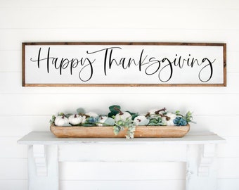 Happy Thanksgiving Wood Sign