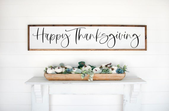 Happy Thanksgiving Wood Sign