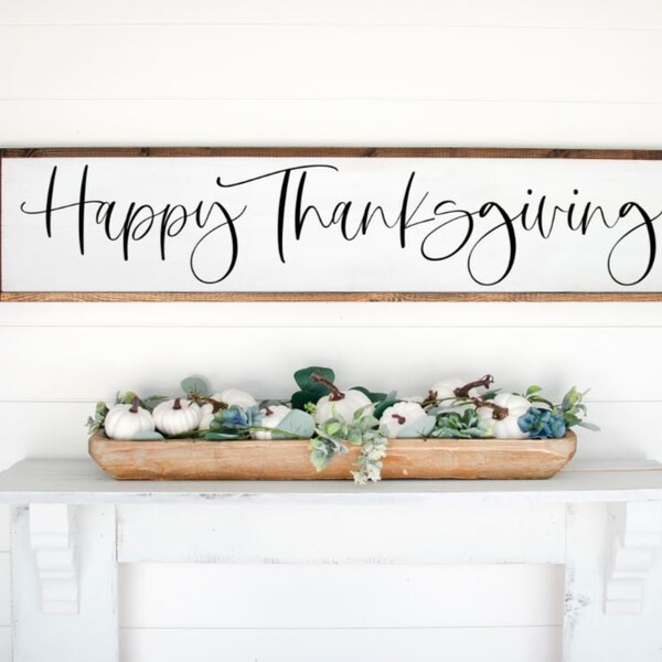 Happy Thanksgiving Wood Sign