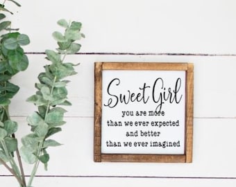 Sweet Girl Wood Sign