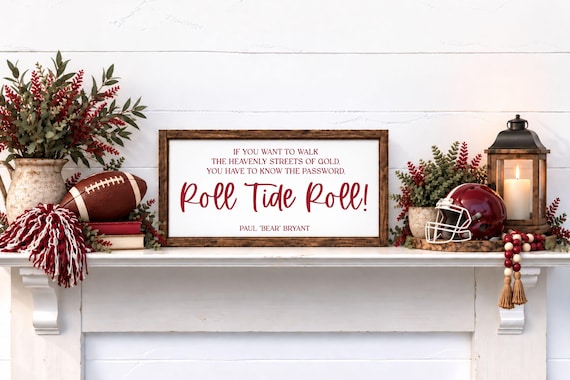 Bear Bryant Framed Wood Quote Sign