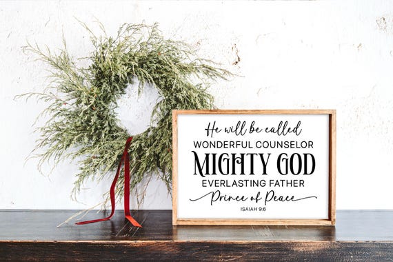 Isaiah 9:6 Wood Christmas Sign