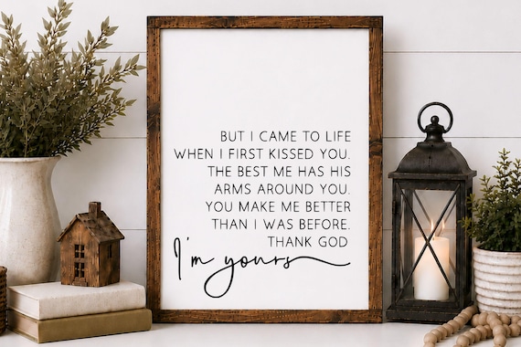 Thank God I’m Yours Wood Sign