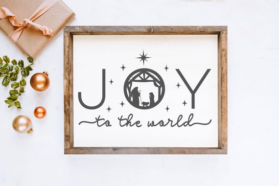 Joy To The World Wood Christmas Sign