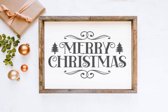 Merry Christmas Wood Christmas Sign